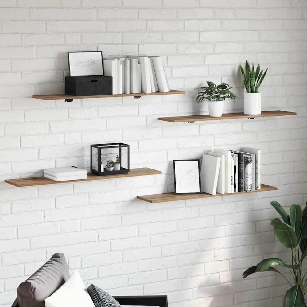 Bookshelf Boards 100x20x1.5 cm Engineered Wood 4 pcs Artisan oak