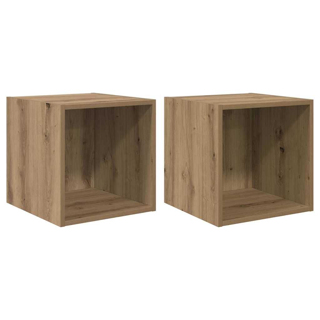 vidaXL Wall Cabinet 2 pcs Artisan Oak 37 x 37 x 37 cm Engineered Wood 2