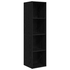 vidaXL TV Cabinet Set 37 x 37 x 142.5 cm Black Oak Engineered Wood 2