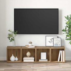 vidaXL TV Cabinet Set 2 pcs Artisan Oak Engineered Wood 4