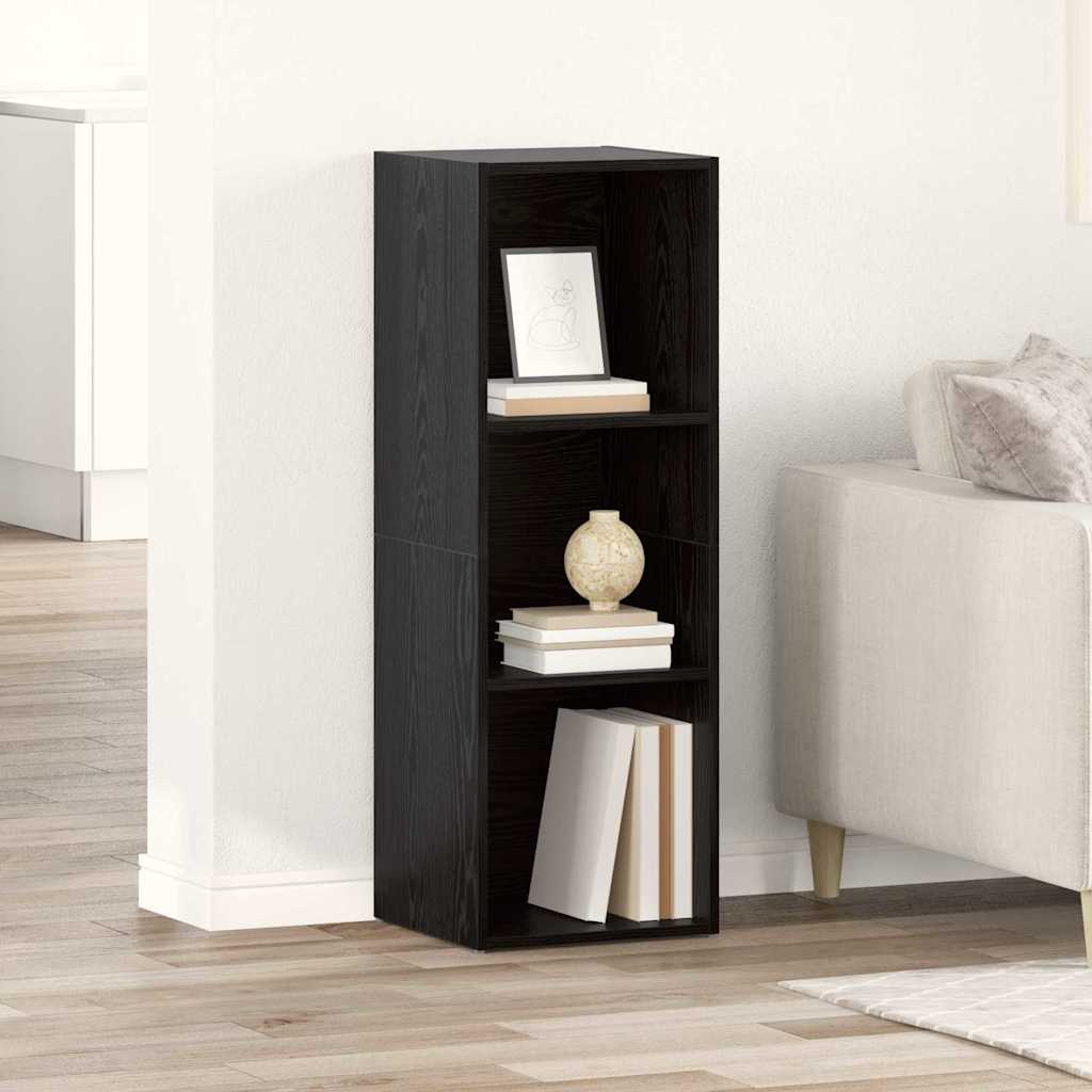 vidaXL TV Cabinet Set 72 x 35 x 37 cm Black Engineered Wood 1