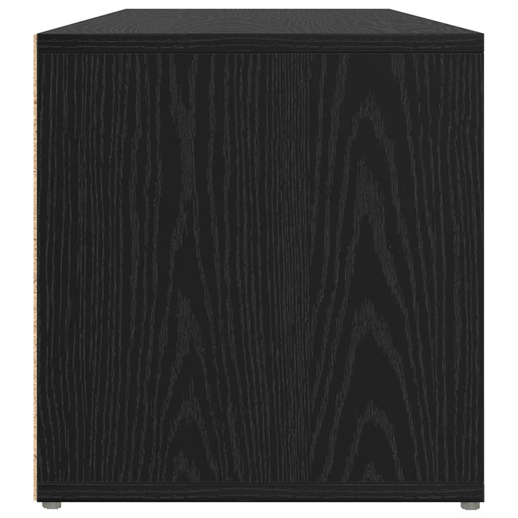 vidaXL TV Cabinet Set 72 x 35 x 37 cm Black Engineered Wood 6
