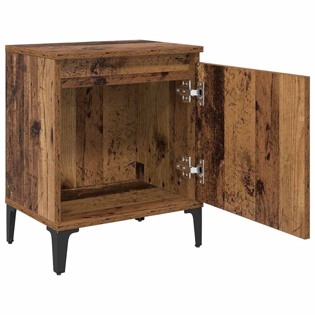 vidaXL Bedside Cabinet Old Wood 40 x 30 x 50 cm Engineered Wood 5