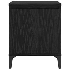 vidaXL Bedside Cabinet Black Oak 40 x 30 x 50 cm Engineered Wood 6