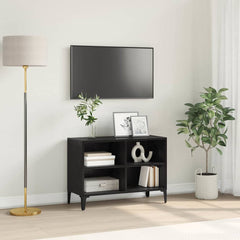 vidaXL TV Cabinet Set Wall-mounted Black Engineered Wood 1