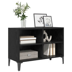 vidaXL TV Cabinet Set Wall-mounted Black Engineered Wood 3