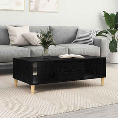 vidaXL Coffee Table Black Oak 102 x 55 x 35 cm Engineered Wood 1