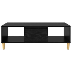 vidaXL Coffee Table Black Oak 102 x 55 x 35 cm Engineered Wood 6
