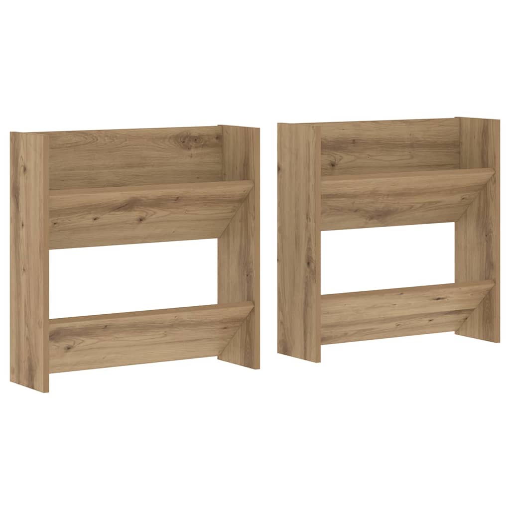 vidaXL Shoe Cabinet 2 pcs 60 x 18 x 60 cm Engineered Wood Artisan Oak 2