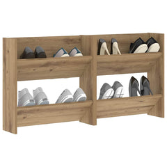 vidaXL Shoe Cabinet 2 pcs 60 x 18 x 60 cm Engineered Wood Artisan Oak 3