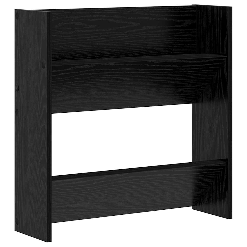 vidaXL Shoe Cabinet 2 pcs 60 x 18 x 60 cm Engineered Wood Black Oak 5