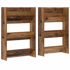 vidaXL Shoe Cabinet 2 pcs 60 x 18 x 90 cm Engineered Wood Old Wood 2
