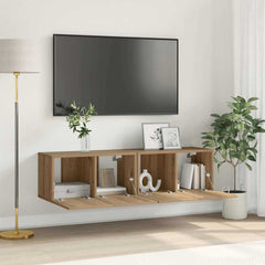 vidaXL TV Cabinet Set 2 pcs Brown Engineered Wood 1
