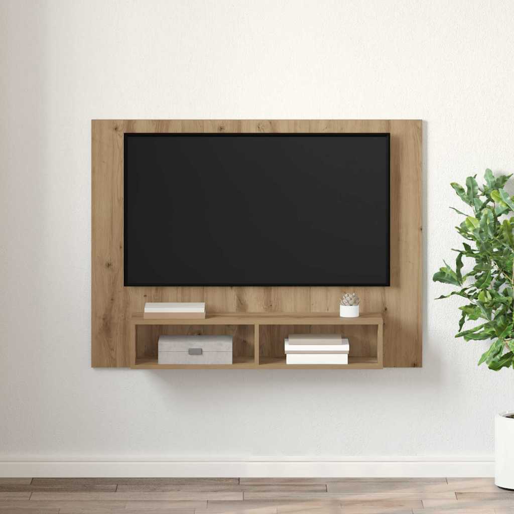Wall TV Cabinet 120x23,5x90 cm Engineered Wood Artisan oak