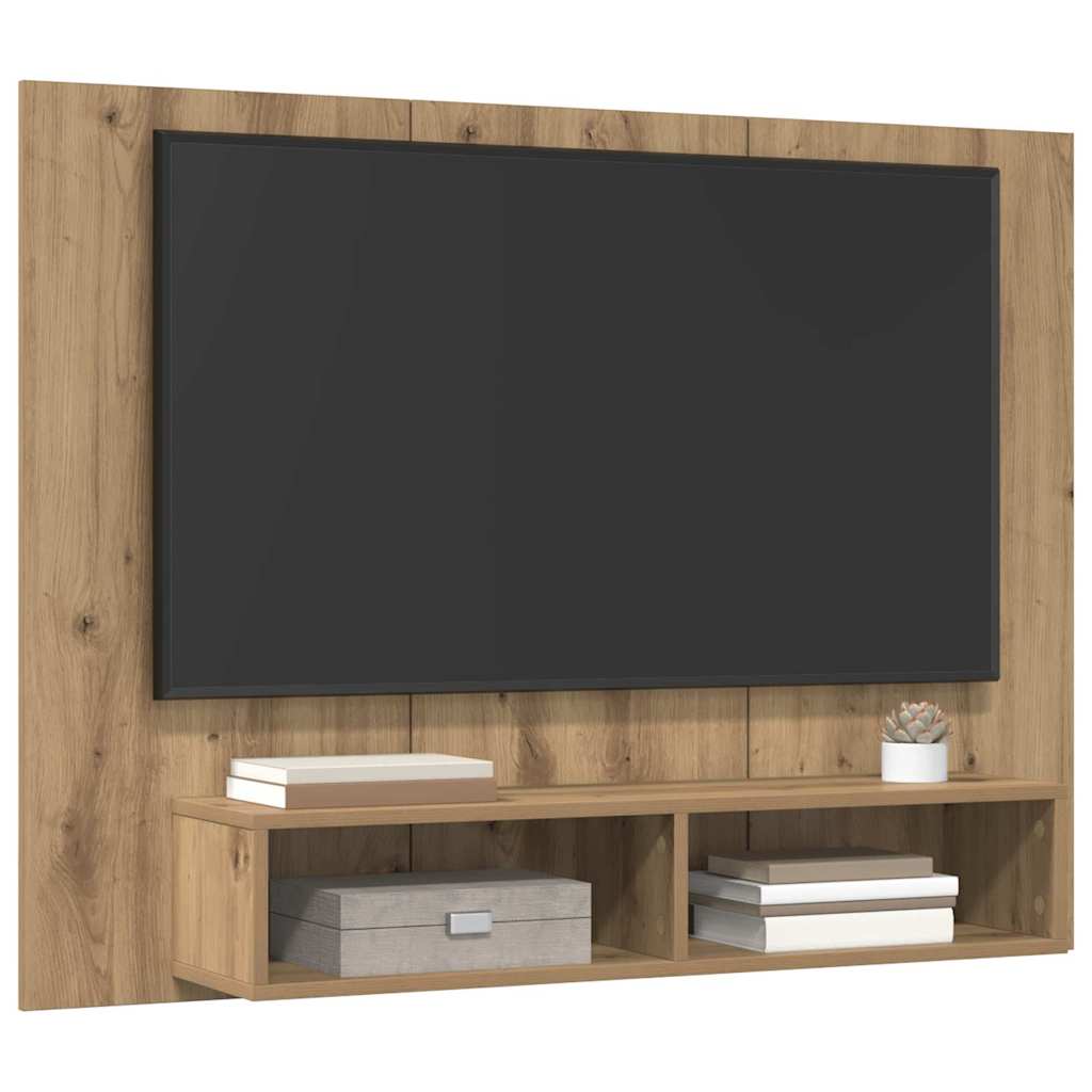 Wall TV Cabinet 120x23,5x90 cm Engineered Wood Artisan oak