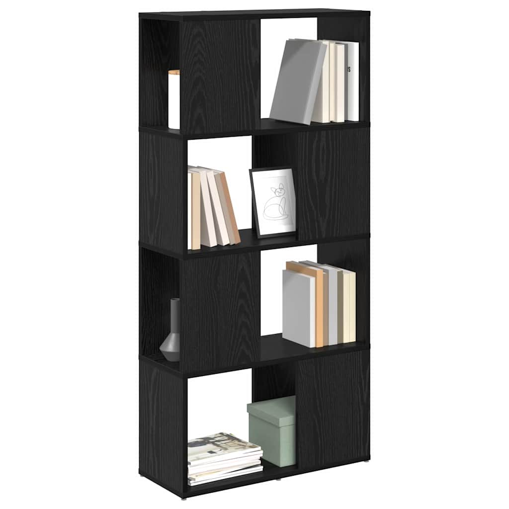 vidaXL TV Cabinet Set 60 x 24 x 125.5 cm Black Engineered Wood 3