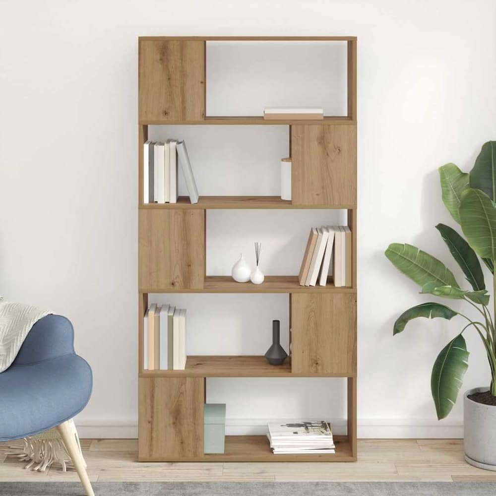 Book Cabinet Room Divider 80x24x155 cm Engineered Wood Artisan oak