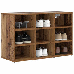 vidaXL Shoe Cabinet 77.5 x 30 x 51 cm Engineered Wood Old Wood 3