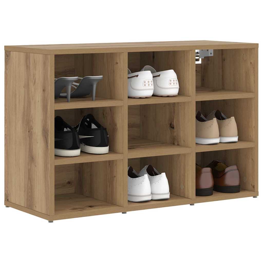 vidaXL Shoe Cabinet 77.5 x 30 x 51 cm Engineered Wood Artisan Oak 3