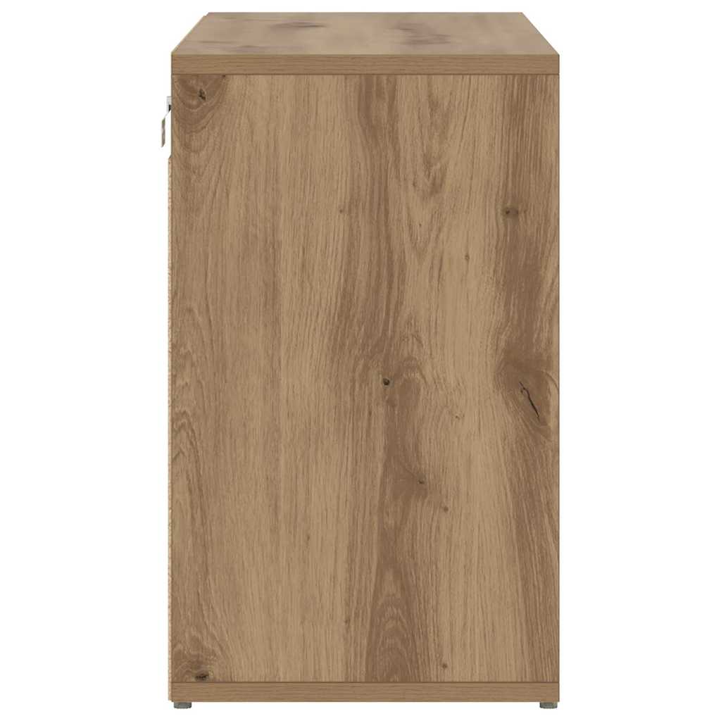 vidaXL Shoe Cabinet 77.5 x 30 x 51 cm Engineered Wood Artisan Oak 6