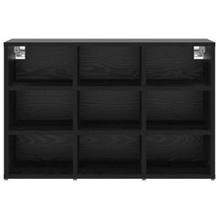 vidaXL Shoe Cabinet 77.5 x 30 x 51 cm Engineered Wood Black Oak 5