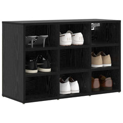 vidaXL Shoe Cabinet 77.5 x 30 x 51 cm Engineered Wood Black Oak 3