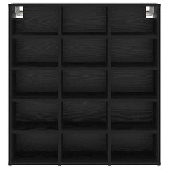 vidaXL Shoe Cabinet 77.5 x 30 x 83.5 cm Engineered Wood Black Oak 5