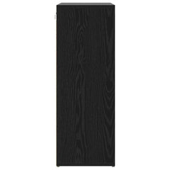 vidaXL Shoe Cabinet 77.5 x 30 x 83.5 cm Engineered Wood Black Oak 6