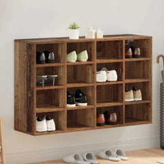 vidaXL Shoe Cabinet 103 x 30 x 67 cm Engineered Wood Old Wood 1