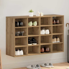 vidaXL Shoe Cabinet 103 x 30 x 67 cm Engineered Wood Artisan Oak 1