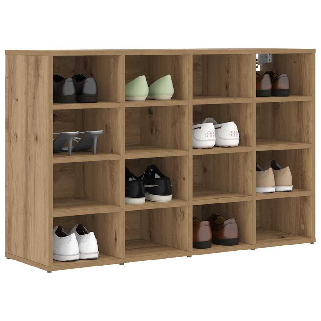 vidaXL Shoe Cabinet 103 x 30 x 67 cm Engineered Wood Artisan Oak 3