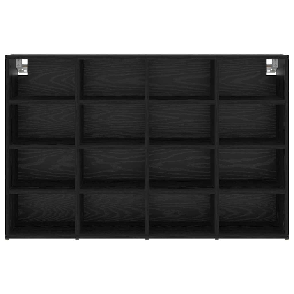 vidaXL Shoe Cabinet 103 x 30 x 67 cm Engineered Wood Black Oak 5