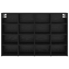 vidaXL Shoe Cabinet 103 x 30 x 67 cm Engineered Wood Black Oak 5