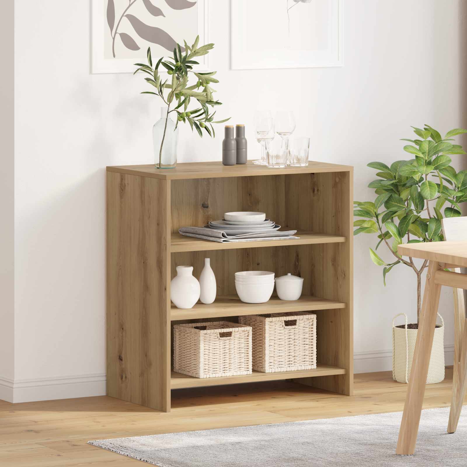 vidaXL Sideboard Brown 70 x 41 x 75 cm Engineered Wood 4
