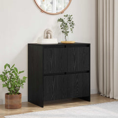 vidaXL Sideboard Black Oak 70 x 41 x 75 cm Engineered Wood 1