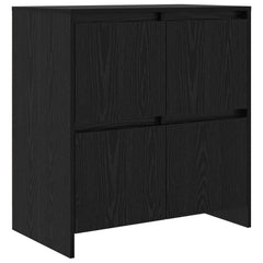 vidaXL Sideboard Black Oak 70 x 41 x 75 cm Engineered Wood 2