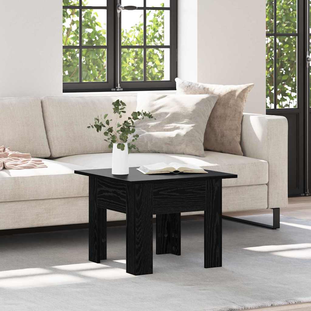 vidaXL Coffee Table Black Oak 55 x 55 x 42 cm Engineered Wood 4