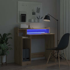 vidaXL Desk Artisan Oak 97 x 45 x 90 cm Engineered Wood 6