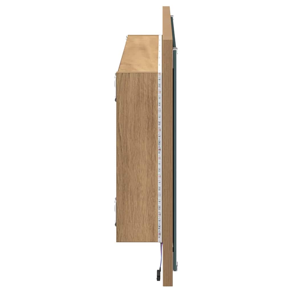 vidaXL Mirror Artisan Oak 90 x 8.5 x 37 cm Engineered Wood 6