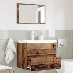 vidaXL Bathroom Furniture Set 2 pcs Old Wood Engineered Wood and Metal 1