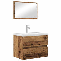 2 Piece Bathroom Furniture Set Engineered Wood