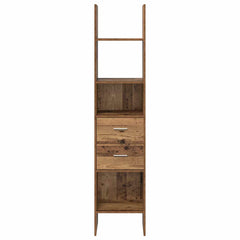 vidaXL Book Cabinet 2-Tier 40 x 35 x 180 cm Engineered Wood Old wood 6