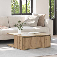 vidaXL Coffee Table Artisan oak 80 x 80 x 31 cm Engineered Wood 4