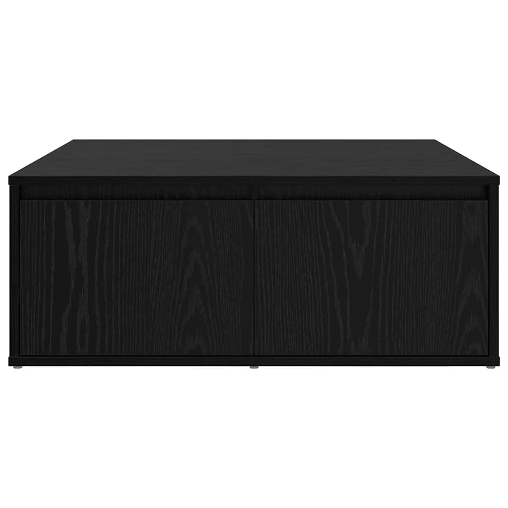 vidaXL Coffee Table Black oak 80 x 80 x 31 cm Engineered Wood 6