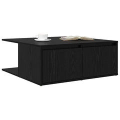 vidaXL Coffee Table Black oak 80 x 80 x 31 cm Engineered Wood 3