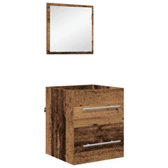 vidaXL Bathroom Furniture Set with Drawer Brown 41 x 38.5 x 48 cm 2