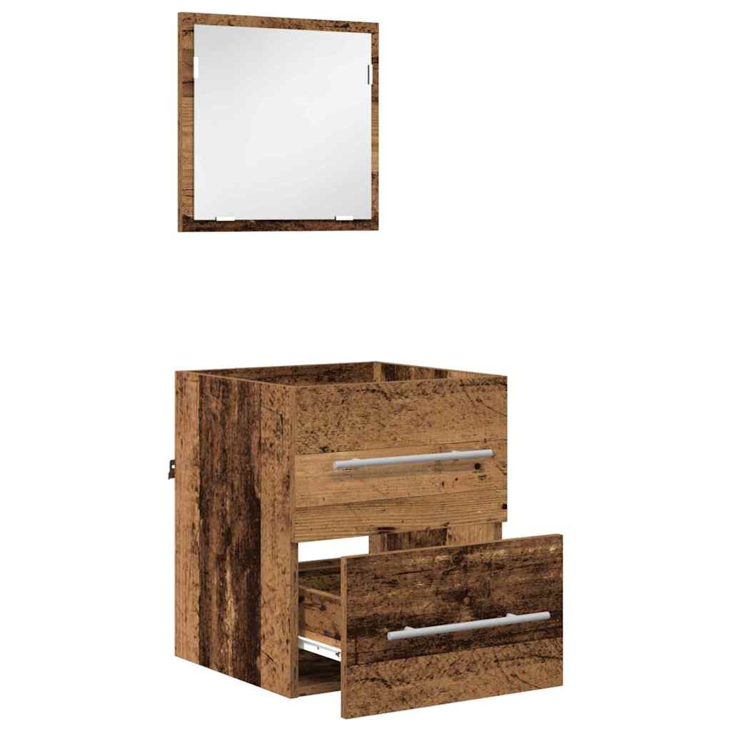 vidaXL Bathroom Furniture Set with Drawer Brown 41 x 38.5 x 48 cm 5