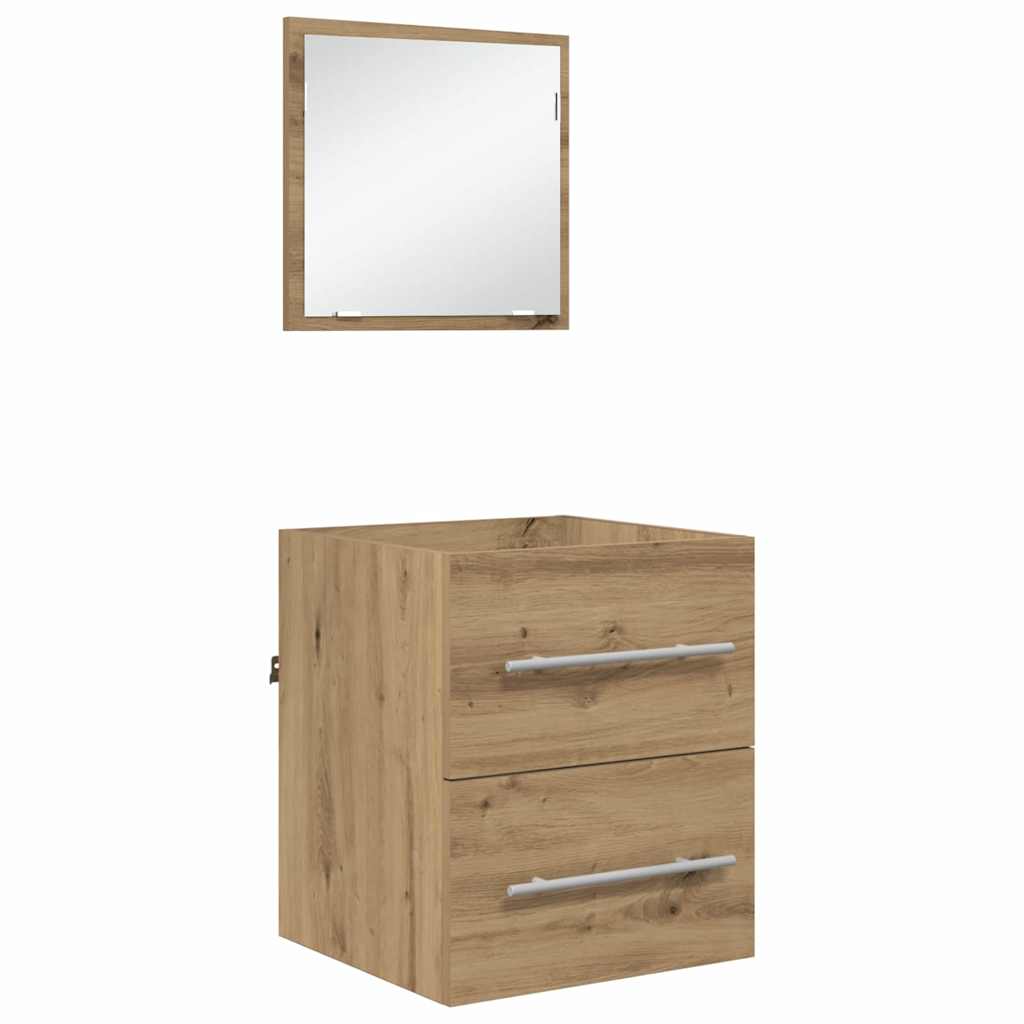 vidaXL Bathroom Furniture Set Brown 41 x 38.5 x 48 cm 2