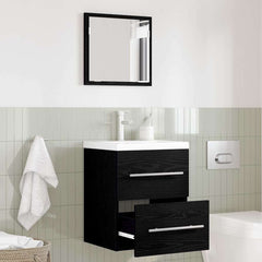 vidaXL Bathroom Furniture Set with Drawer Black 41 x 38.5 x 48 cm 1