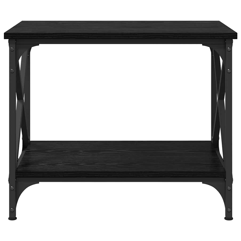vidaXL Side Table Black Oak 55 x 38 x 45 cm Engineered Wood 5